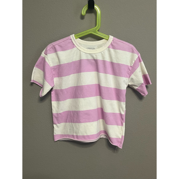 Girls Grayson Striped T-Shirt Size 5T Pink & White - Picture 1 of 4